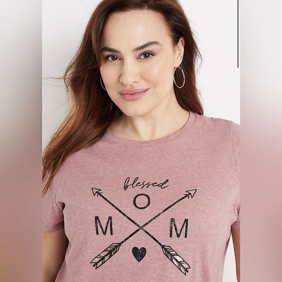Maurice's Blessed Mom Graphic Tshirt Plus Size 0X - Picture 1 of 3